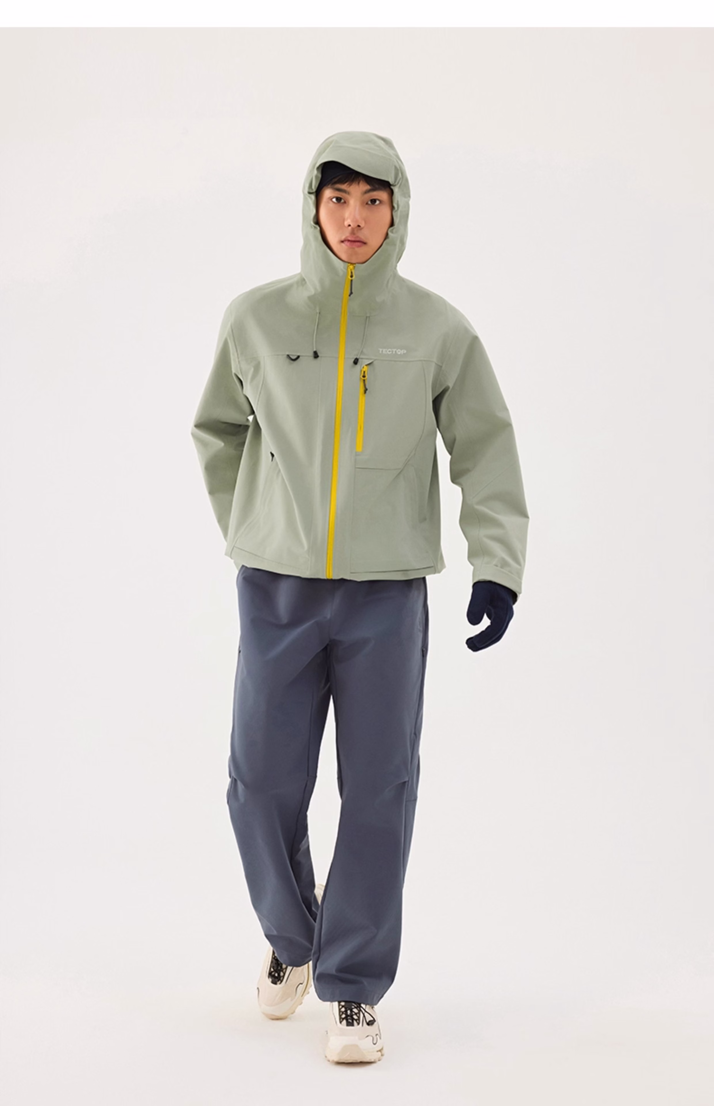 TECTOP Single-Layer Hard Shell Breathable Mountaineering Jacket for Men and Women 52