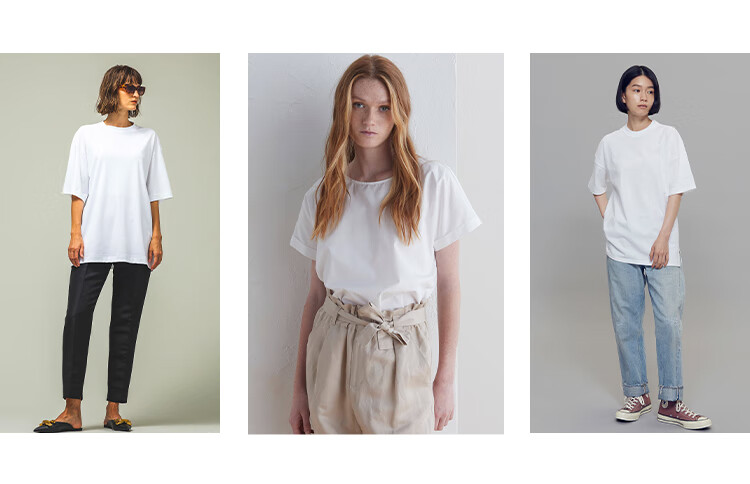 MEIYANG Cream Cotton T-Shirt, Patented Technology Simple White TU Collar Long White (Short Sleeve) 3