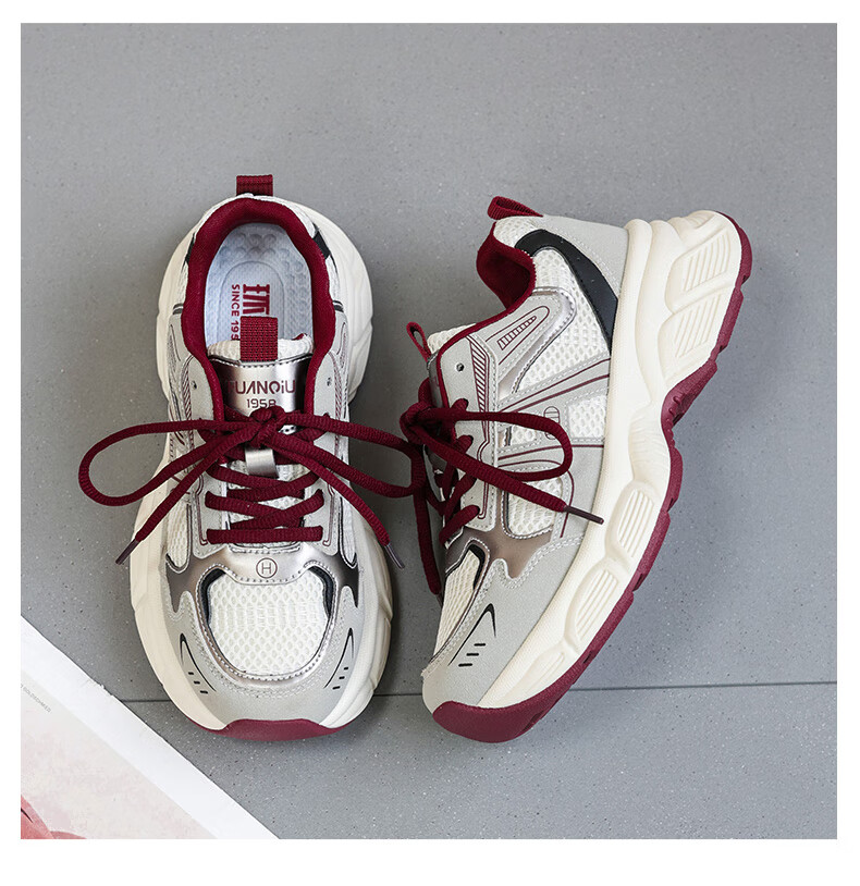 Global Casual 2024 New Mesh Dad Shoes for Women Korean Style Popular Student Shoes Fashionable Versatile Thick-soled Sneakers 14