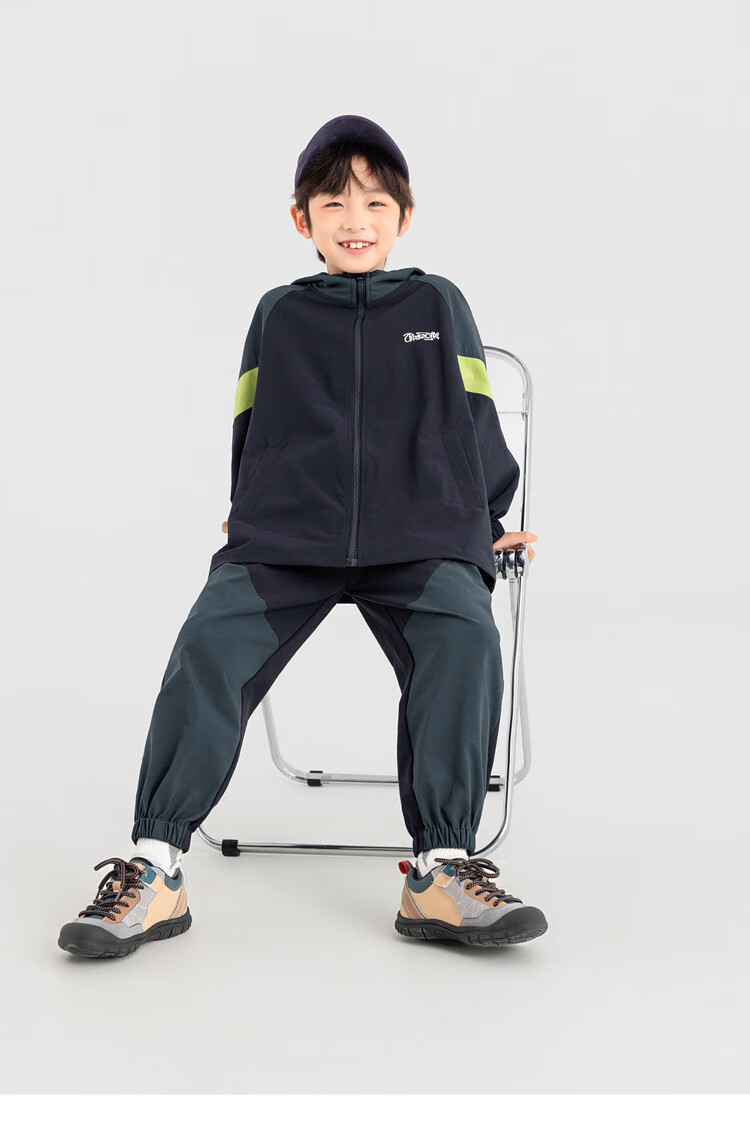Duoduo Boys' Autumn Colorblock Fashion Outdoor Sports Trendy Jacket and Pants Set for Older Kids 9