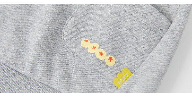 Papa Glutinous Rice Cotton Children's Sweatshirt, Boys And Girls Casual Top, Floral Gray, Size 110 23