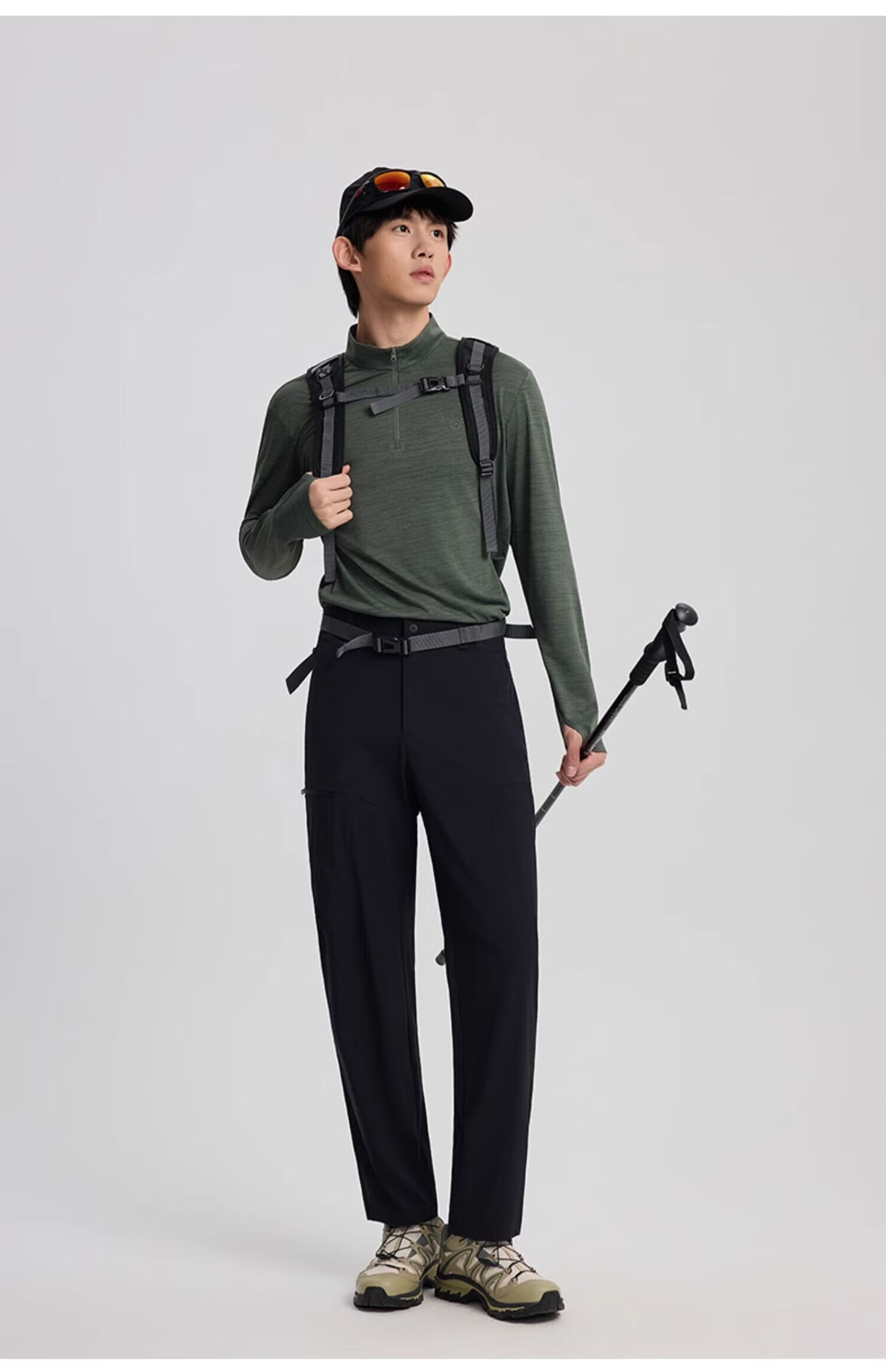 TECTOP Men's Outdoor Casual Pants Spring Summer Breathable Stretch Hiking Softshell Work Pants Sand Color M 31