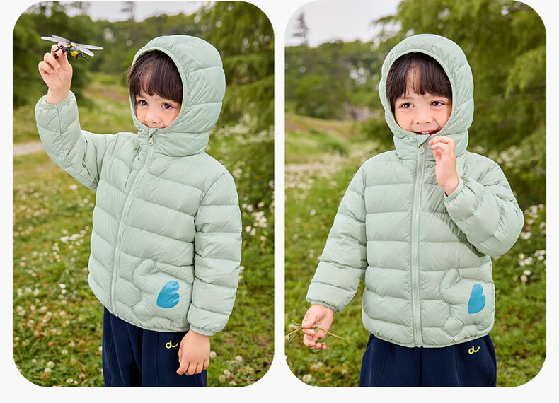 Dudu Kids Children's Down Jacket Cold-Resistant Winter Coat Boys Girls Warm New Year Clothing Black Size 80 20