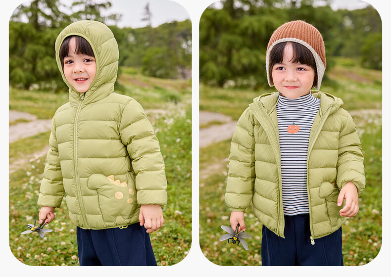 Dudu Kids Children's Down Jacket Cold-Resistant Winter Coat Boys Girls Warm New Year Clothing Black Size 80 25