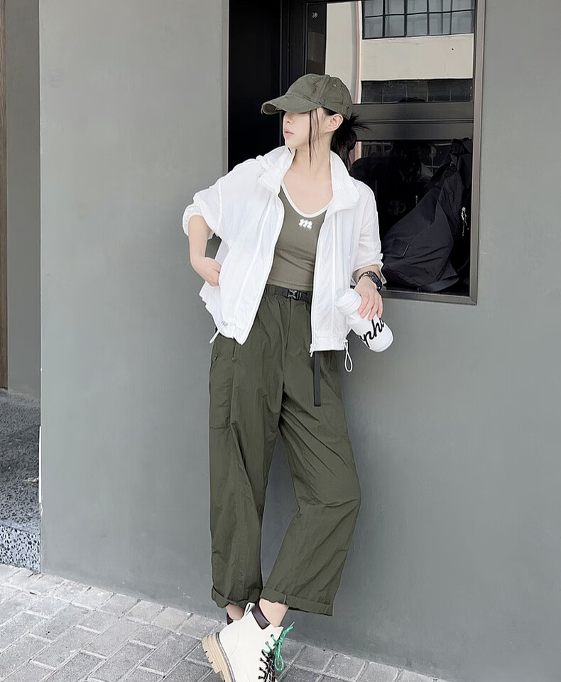 MEIYANG Hiking Shorts, Sun Protection UPF50+, Cool Feeling Casual Pants [Large Size 70 in Stock], Army Green, S 28