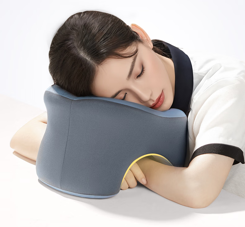 WITGOER [Includes Portable Storage Box] Nap Pillow, Face-Down Sleeping Small Pillow, Office Nap Aid, U-Shaped Desk Pillow for Students 17