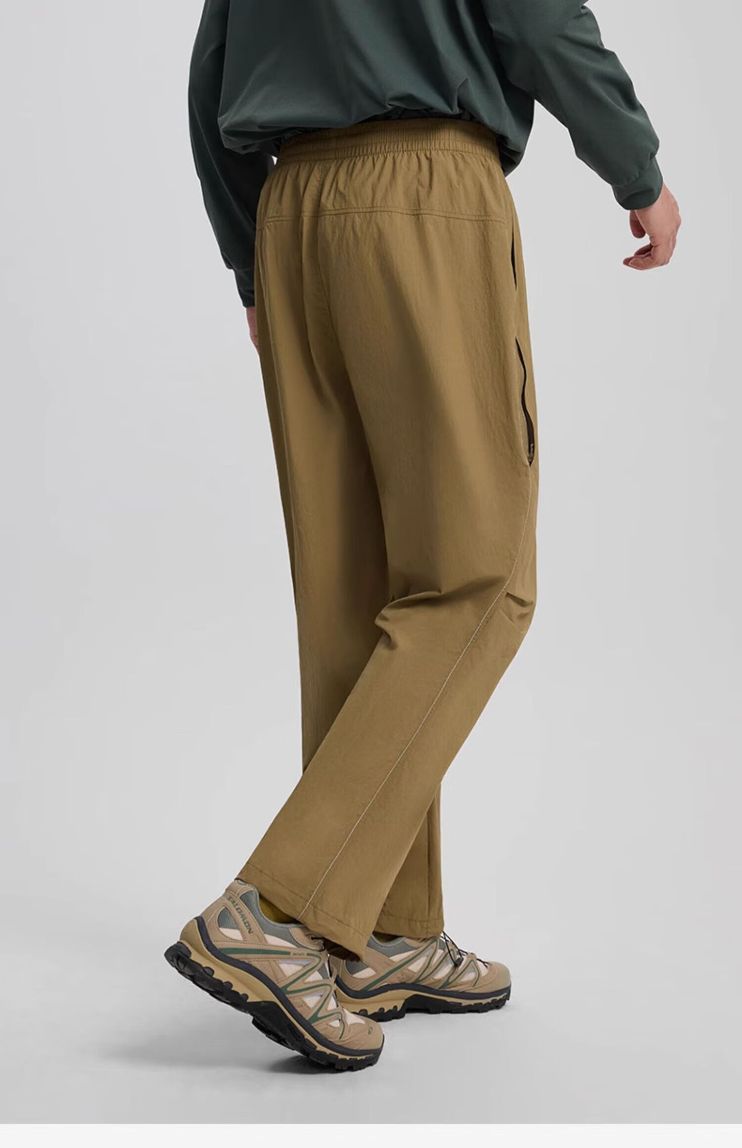 TECTOP Men's Outdoor Casual Pants Spring Summer Sun Protection Lightweight Breathable Windproof Water-Repellent Loose Fit Long Pants Cloud Ink Black M 43