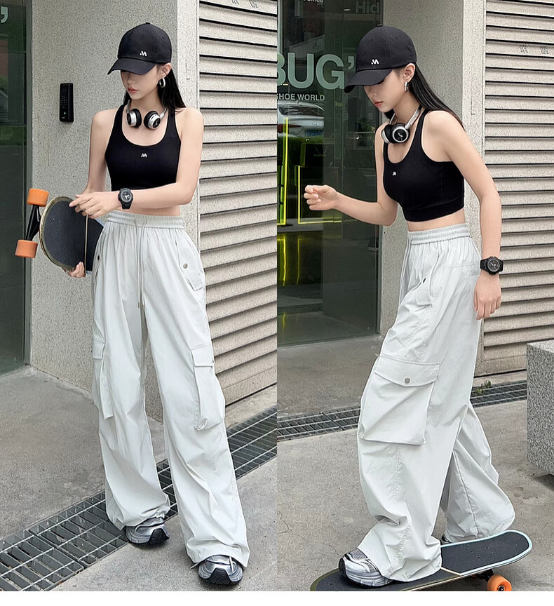 MEIYANG Kongjing Casual Pants, Air-Change UPF100+ Cargo Pants [Small 70 in Stock], Blue-Purple Extended Version, XL 12