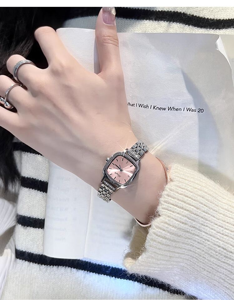GEORGCOUNT Sugar Cube Watch for Women, 2025 New High-End Ladies Quartz Watch, Light Luxury Elegant Simple Square Watch, Waterproof Women's Model 7