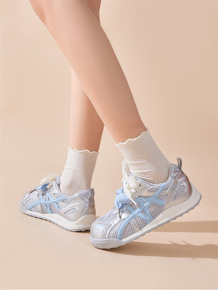 Semir Women's Derby Shoes 2025 New Summer Breathable Mesh Casual Sneakers White Cream Size 39 17