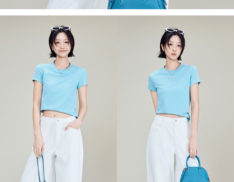 MEIYANG No.2 Slim T-Shirt, New Upgraded Fit, Ribbed Cotton Round Neck Regular Shoulder Short Sleeve, White, XL 9