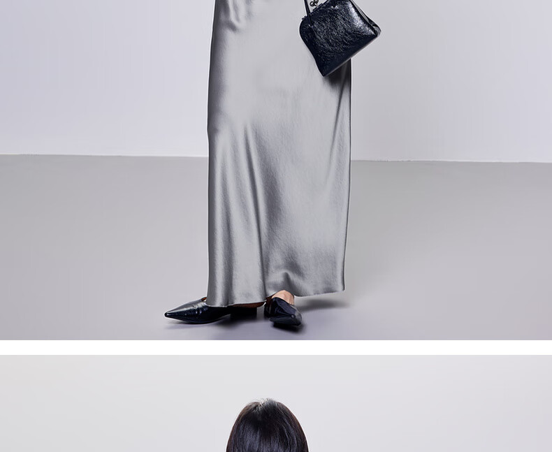 MEIYANG Waltz Dress, Elegant Beauty Acetate Spaghetti Strap Dress, Pearl Gray Extended Version, XL 22