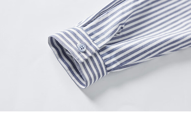 Duoduo Classic Blue and White Striped Boys' Shirt 2025 Autumn New Fashionable Stylish Long Sleeve Outerwear for Older Kids 15