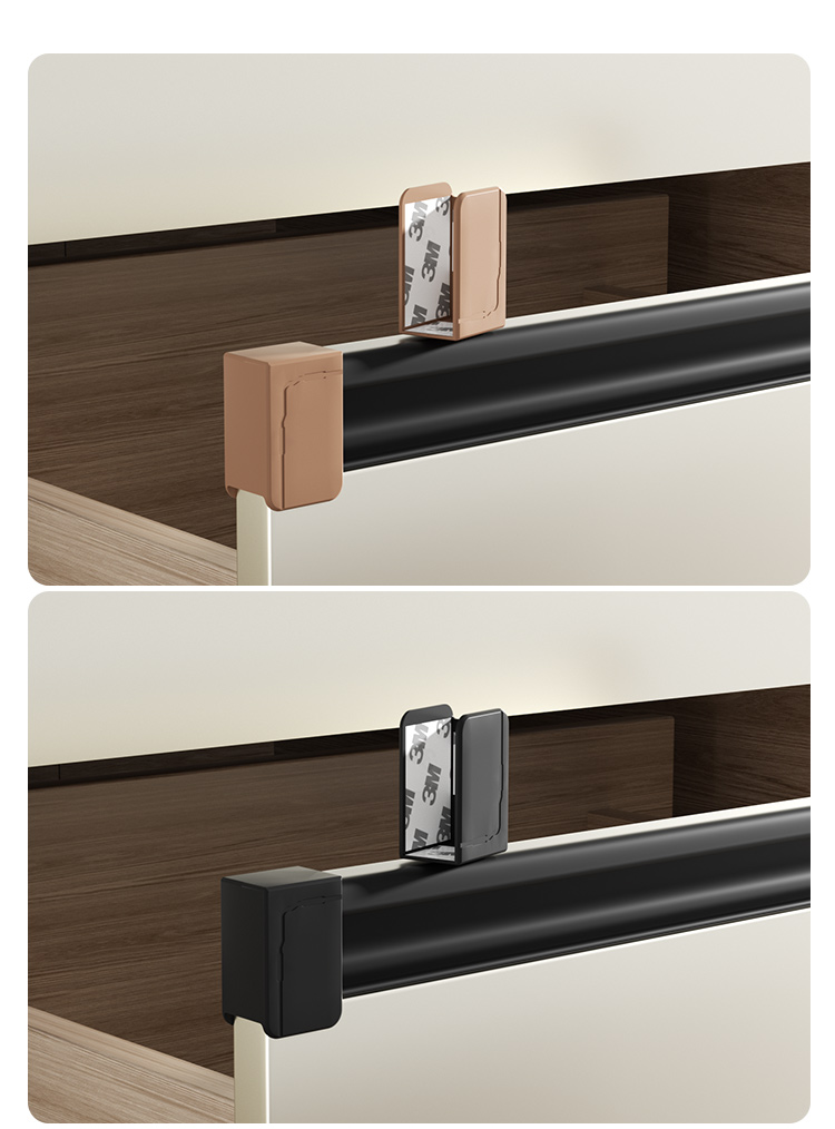 橱柜门g型u形拉手防撞角防划伤手护角衣柜抽屉桌子防磕碰头保护套灰色