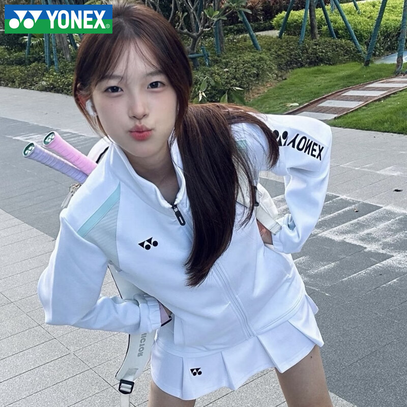 YONEX Autumn Winter Badminton Long Sleeve Hoodie Jacket Sportswear Men’s 150094BCR White L 7