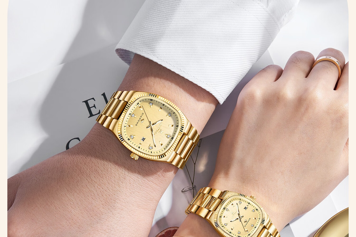 MONTAGUT Women's Watch, Fashionable Luxury Diamond-Studded Watch, Versatile Business Style Waterproof Couple Wristwatch, Qixi Festival Gift 10