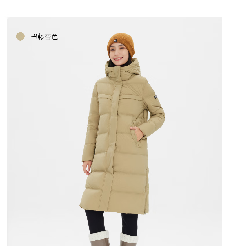 aigle艾高acw22woui006女wr防泼水白鹅绒长款保暖中量羽绒外套 帝国