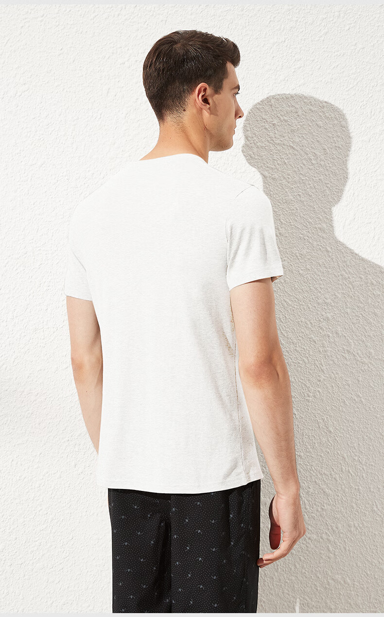 Seven Wolves Men's Short Sleeve T-Shirt Summer 100% Cotton Geometric Wolf Print Sportswear Base Shirt 4