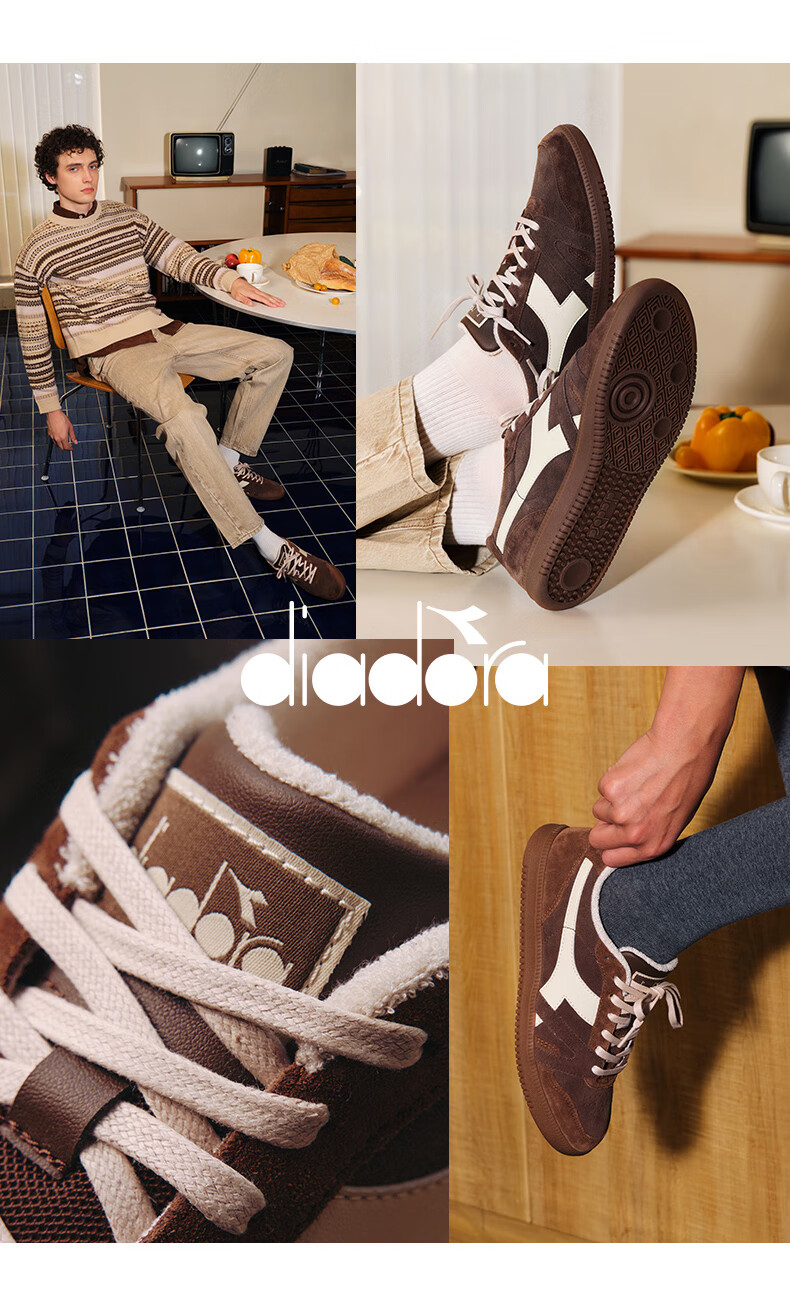 Diadora Men's And Women's Casual Shoes SAUNTER Synth White/black, Recommend Ordering Half Size Up, 40.5 14