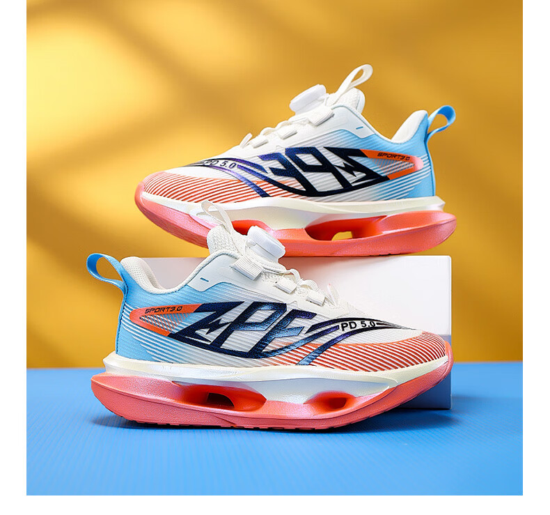 7-PE Boys' Sports Shoes 2026 Spring Autumn Breathable Mesh Running Shoes Soft Sole Lightweight Kids' Sneakers for Boys 4