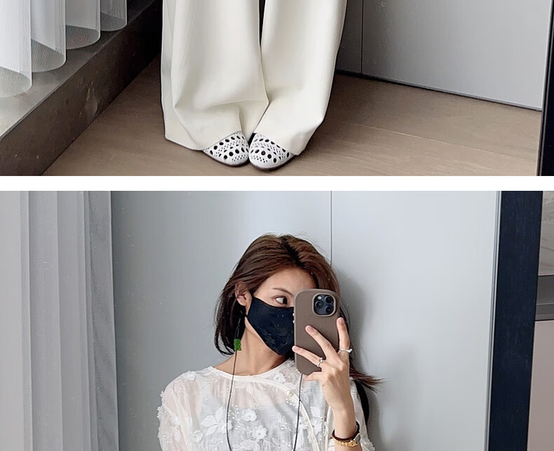 MEIYANG Misty Rose Casual Pants, UPF50+ Toray Sun Protection Wide-Leg Pants, Gray (Regular Version), XL 15