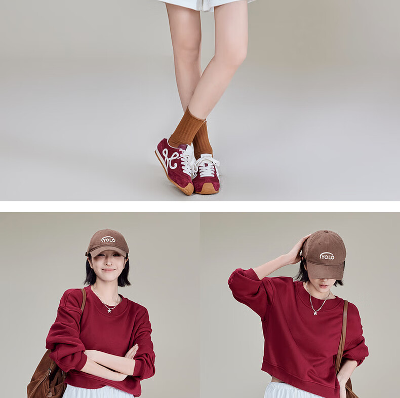 MEIYANG Bailing Shorts, Three-Line Sweatshirt Terry Texture A-Line Casual Pants, Beige, M 26