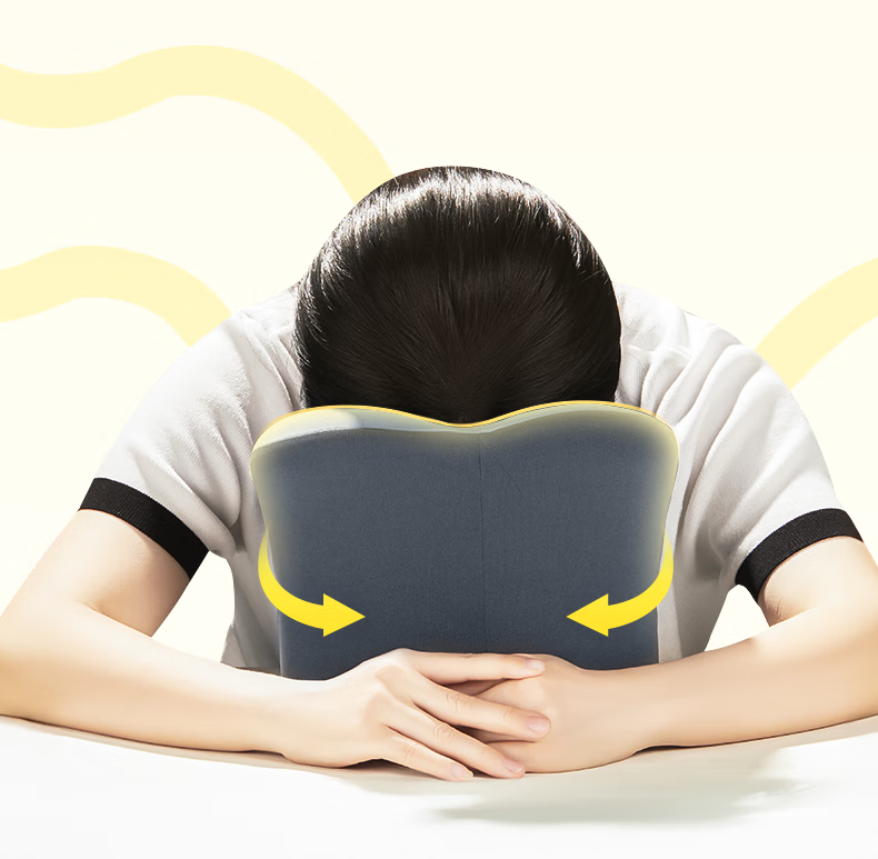 WITGOER [Includes Portable Storage Box] Nap Pillow, Face-Down Sleeping Small Pillow, Office Nap Aid, U-Shaped Desk Pillow for Students 15
