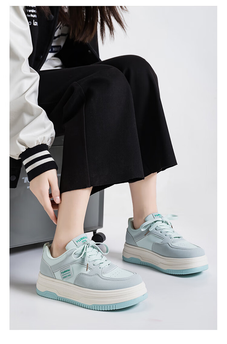 HUANQIU Short Student Lazy Soft-Soled Lightweight Retro Versatile 2026 Spring New Maillard Breathable Sneakers 13