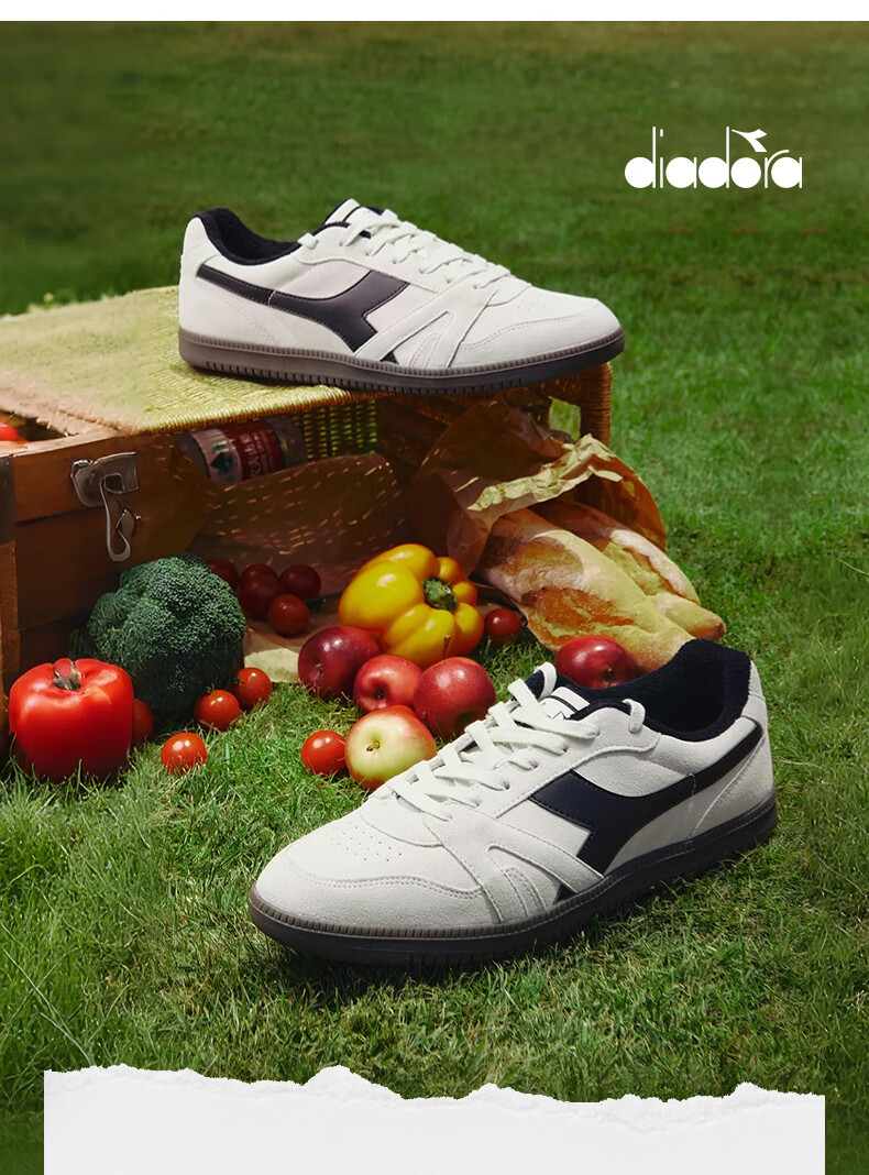 Diadora Men's And Women's Casual Shoes SAUNTER Synth White/black, Recommend Ordering Half Size Up, 40.5 3