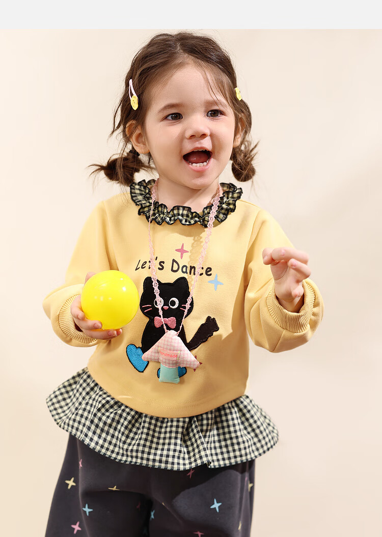 LUSON Little O Dad Baby Girl Sweatshirt Autumn Outfit 2025 New Cartoon Long Sleeve Baby Clothes 13