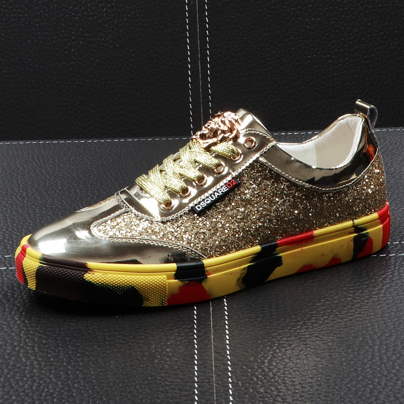 unaapchi香港潮牌男鞋新款潮流板鞋款韩版青年低帮休闲鞋个性亮皮嘻哈