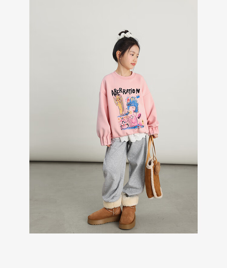 LUSON Chen Da Zhu Children's Clothing, Girls' Cartoon Sweatshirt, Spring And Autumn New Style, Trendy Kids' Autumn Top, Big Girls' Long-Sleeve 12