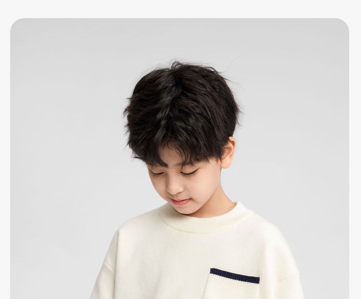 Zuo Xi Boys Sweater Autumn Winter Children's College Style Knitwear 2025 New Big Kids Winter Clothes Gray 130 24