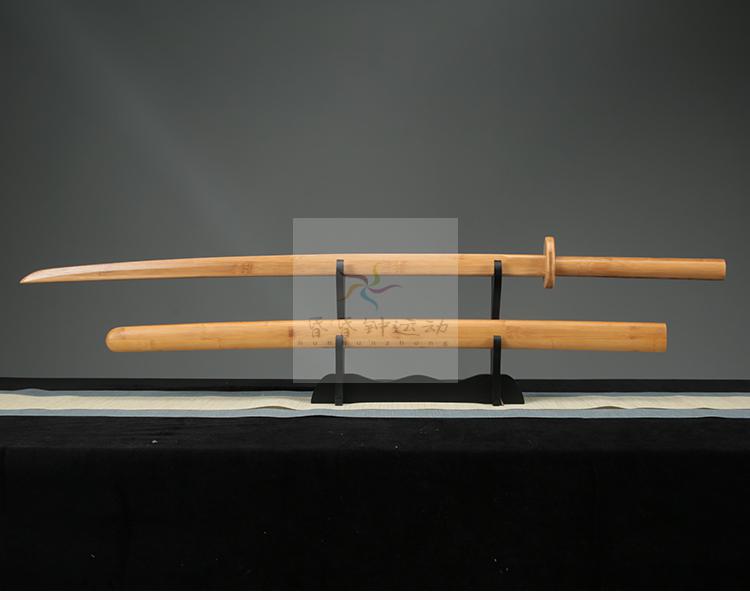 带鞘全竹刀剑道实木质刀表演武术训练习道具刃14米倭大长刀灰色60以下