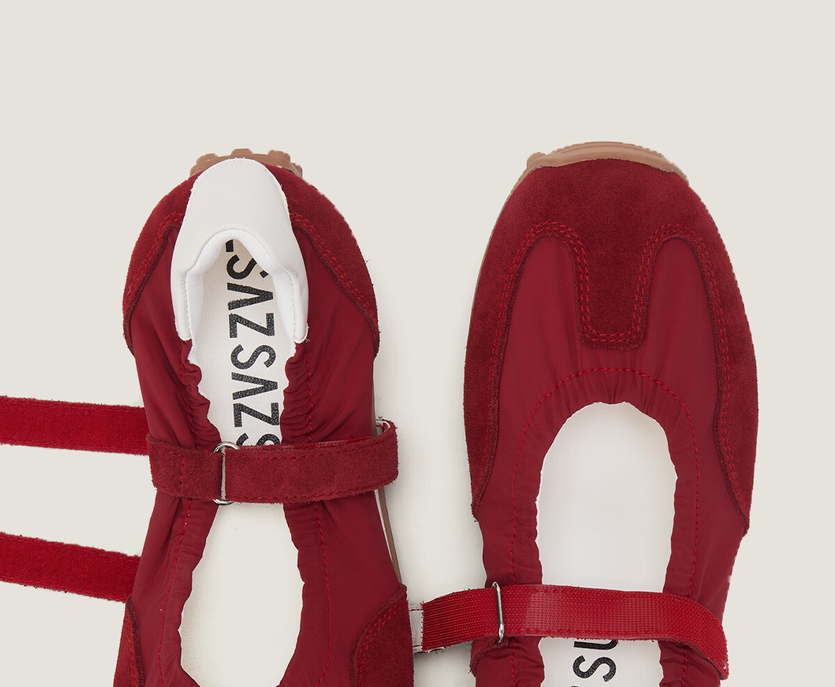 Sasa Su [Leaping Ballet] Spring Summer New Bean Sole Mary Jane Velcro Comfortable Ballet Sneakers Women Shoes 6