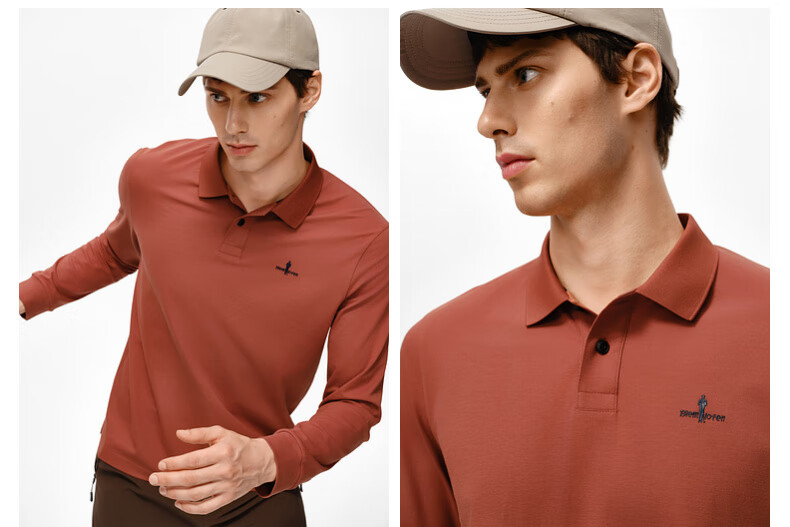 Biyinlefen [Long Staple Cotton] 2025 Autumn New Casual Light Business Simple Multi-color Skin-friendly Long Sleeve Polo Shirt for Men 14