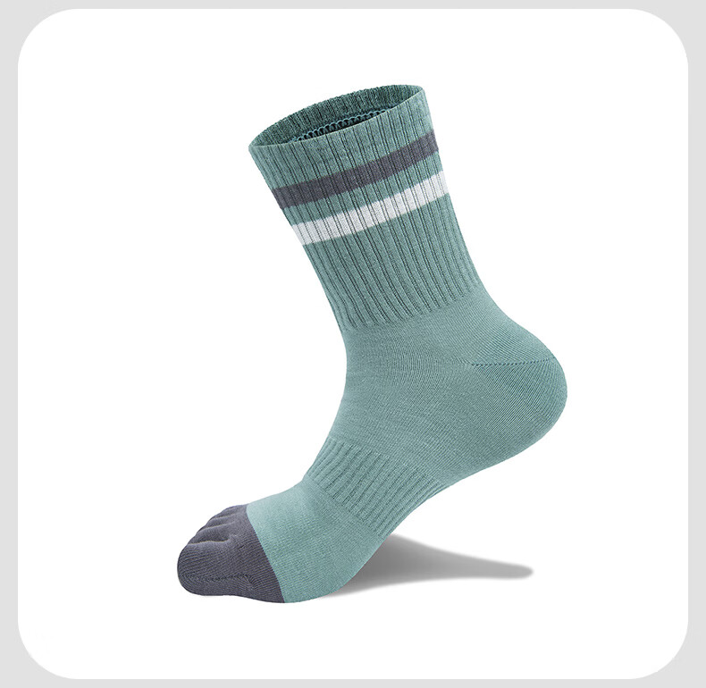 TFO 7th Generation Outdoor Five-Toe Socks Breathable Running Toe Separation Sports Socks 2902562 Men's Light Gray 11