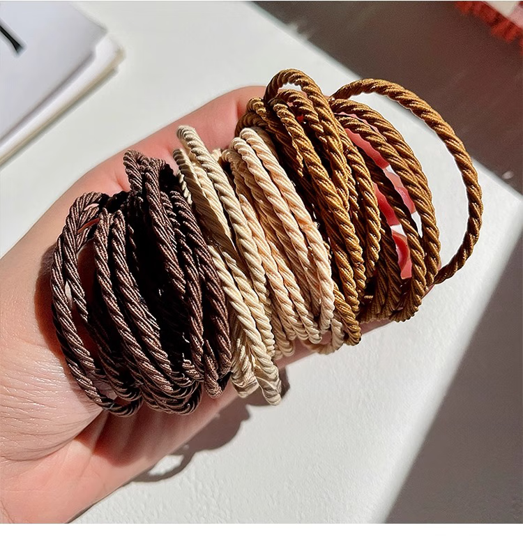 Dongyiyanxuan Fashion Black Hair Ties for Women, High Elasticity Durable Hair Bands, Stylish Rubber Bands for Ponytails And Hair Updos 6