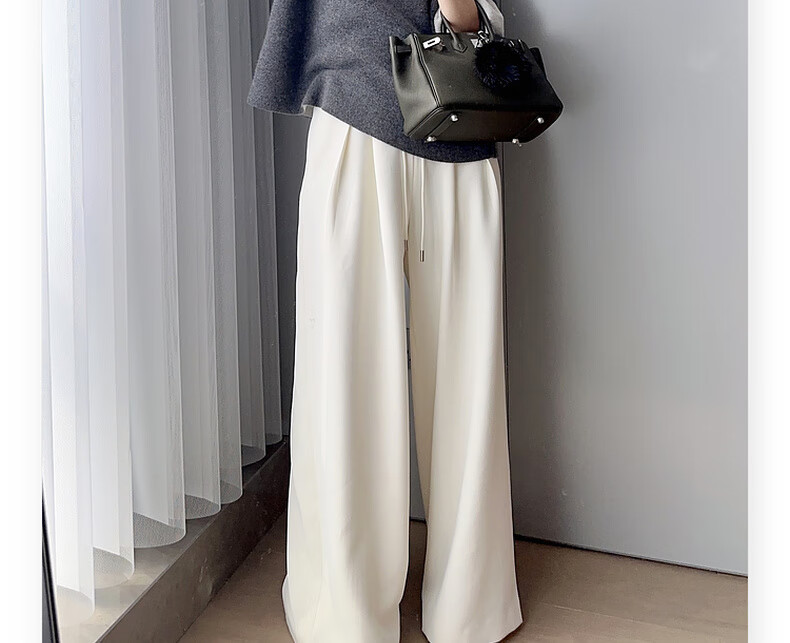 MEIYANG Misty Rose Casual Pants, UPF50+ Toray Sun Protection Wide-Leg Pants, Gray (Regular Version), XL 2
