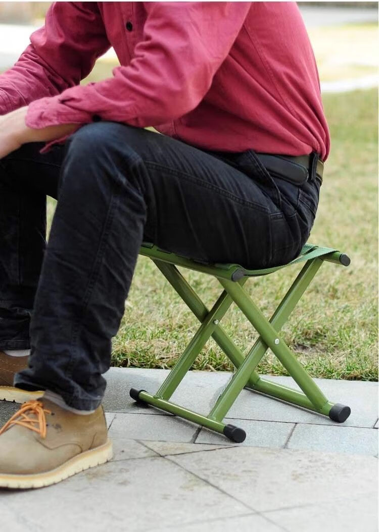 SGMW Folding Stool, Outdoor Portable Folding Chair with Backrest, Small Bench for Fishing, Camping Stool, Military Training Seat 3