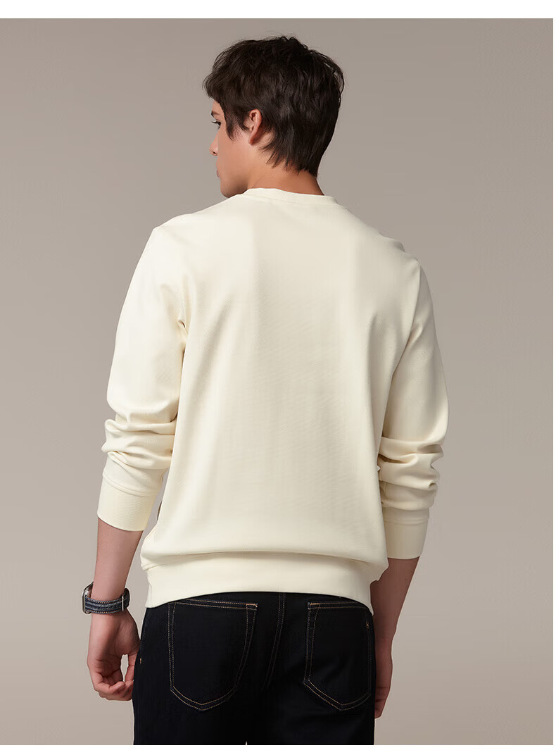 HAZZYS Men's Long-Sleeve Clothing, Casual Men's Top, Round Neck Sweatshirt for Men, ABTZE0CCF02, Camel Color, Size M 11