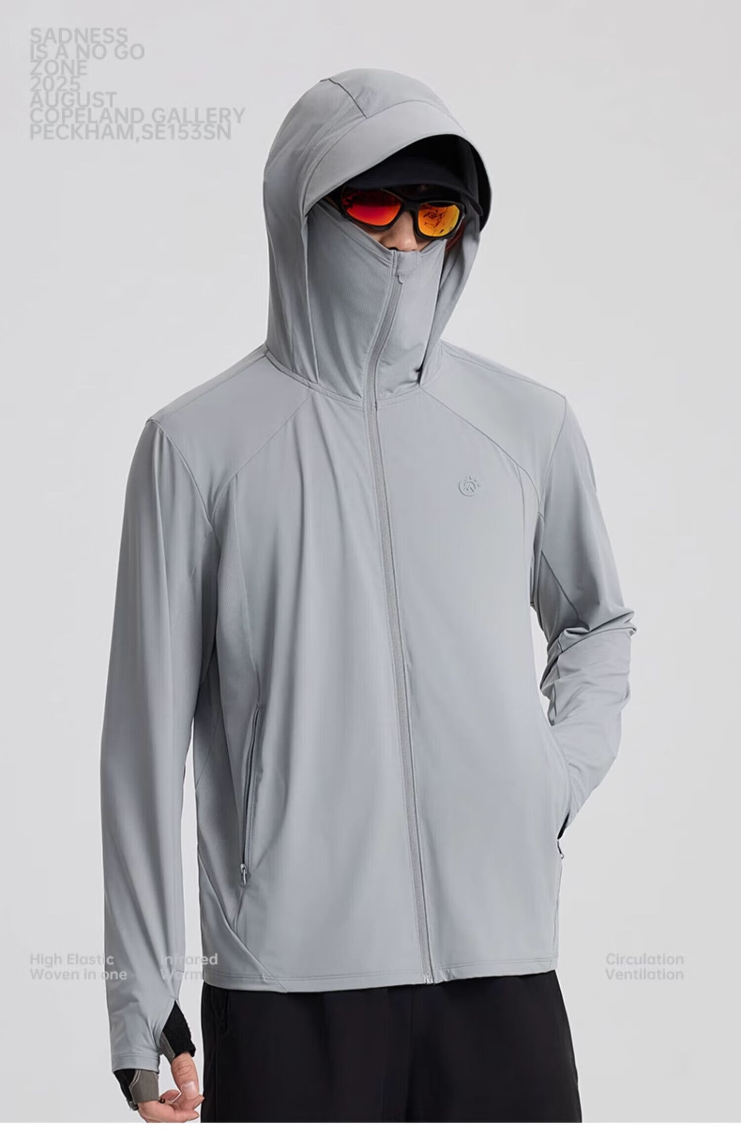 Tantuo UPF 200+ Sun Protection Hooded Breathable Quick-Dry Jacket 40
