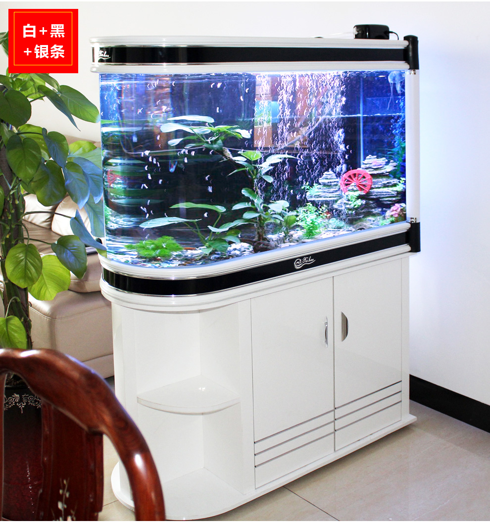 喜灏xihao包到家子弹头鱼缸水族箱客厅家用中型大型12米15米屏风隔断