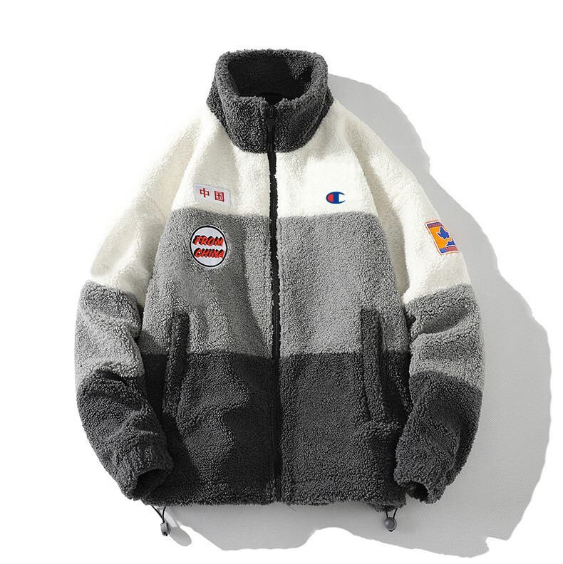 champion 冠军甄选冬季新款羊羔绒外套男情侣装棉服宽松韩版棉衣加绒