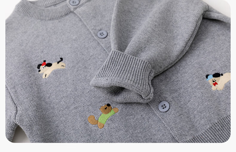 Dudu Baby Cotton Sweater Cardigan Spring Children's Cartoon Jacket Kids Girls Boys Top Floral Pattern Size 80 20