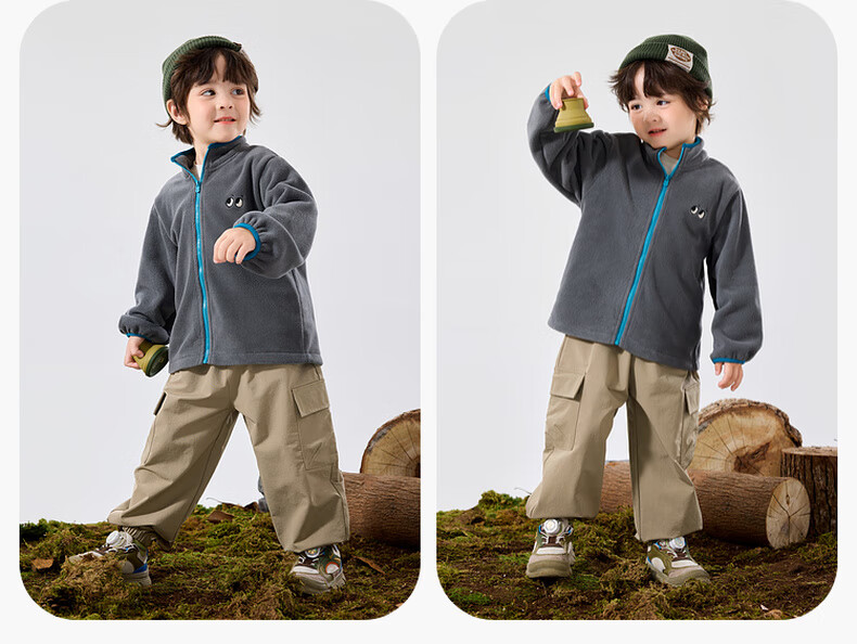 Dudu Kids [Three-Proof Softshell] Baby Three-Way Wear Autumn Boys' Outdoor Jacket Autumn Girls' Top Children's Fashion Pink 100 28