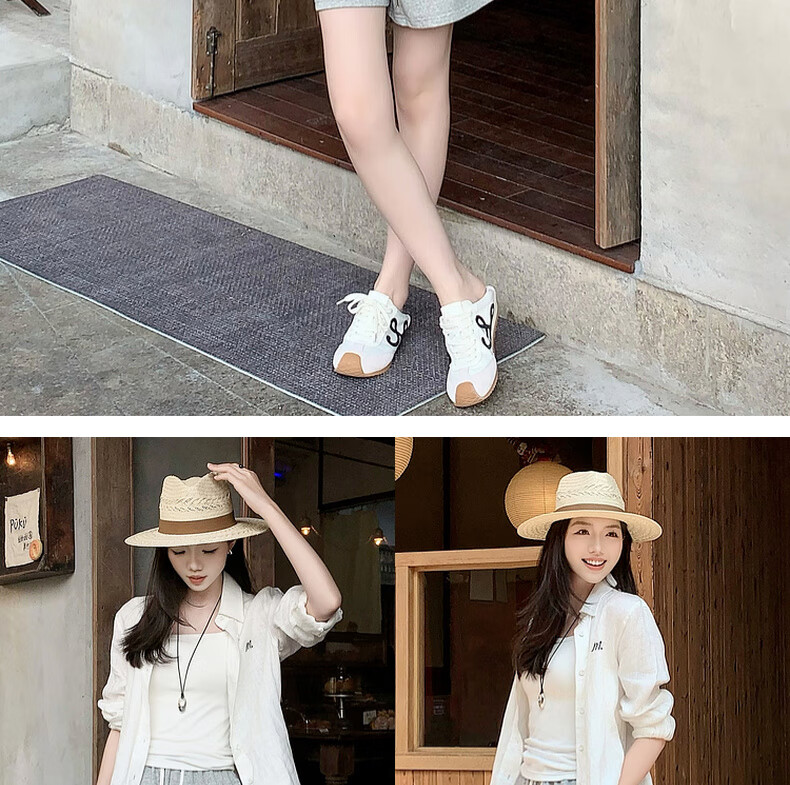 MEIYANG Bailing Shorts, Three-Line Sweatshirt Terry Texture A-Line Casual Pants, Beige, M 13