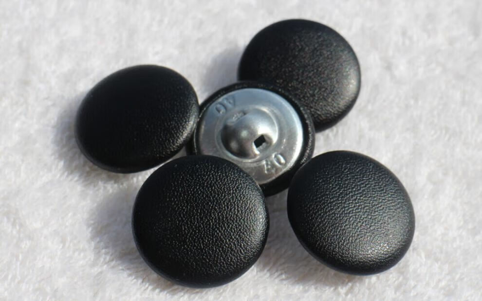 黑色皮纽扣皮衣衣服裙毛呢大衣扣羊绒大衣风衣圆形通用大纽扣 灰色 22