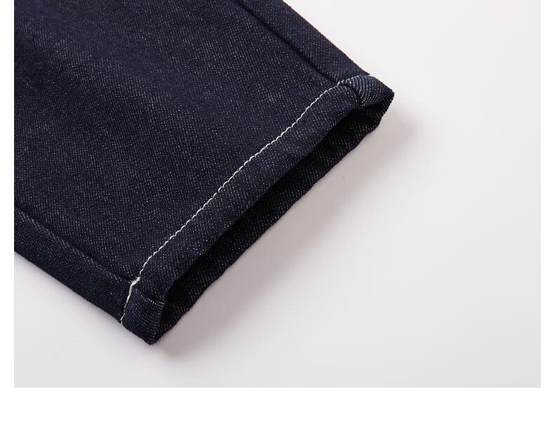 MQD [Color-Fast] Boys' Jeans, Spring And Autumn Style, Children's Dad Pants, Dark Denim Blue, Size 150 11