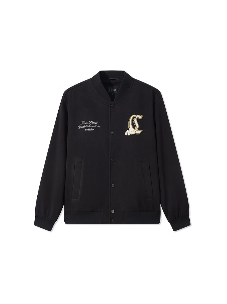 CABBEEN Twill TR Brushed Fabric Jacket Men with Logo Embroidery Winter Coat 2